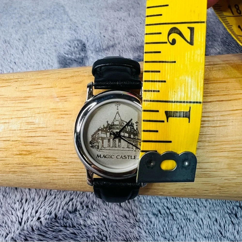 Vintage Iconic Magic Castle Members Only Club Watch Black Leather Band